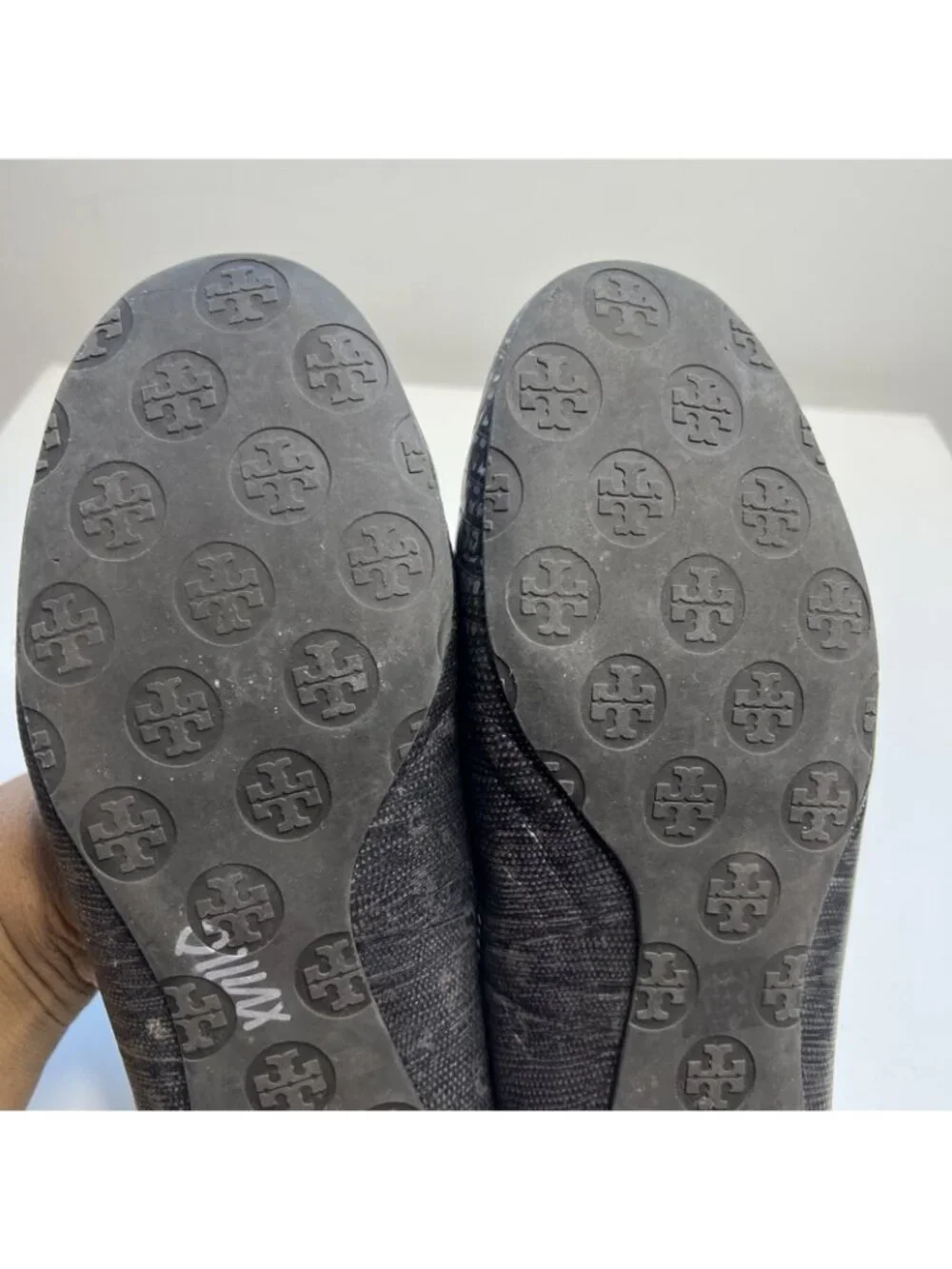 TORY BURCH Reva Embossed Snake Print Flats Womens 10 Round Toe